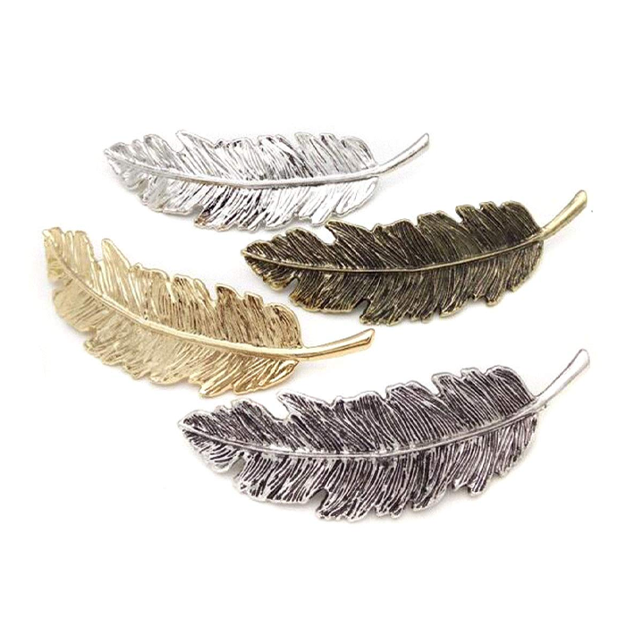 Metal Feather Hair Clip
