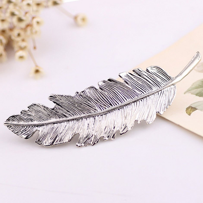 Metal Feather Hair Clip