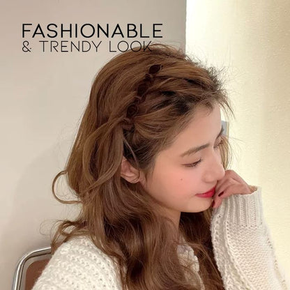 Elegant Braided Style Fluffy Hair Clip Hair Styling Tools Every Day And Night 