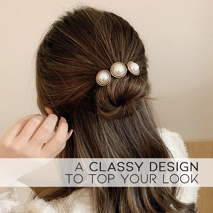 Elegant Easy Pearl Hairbun Maker