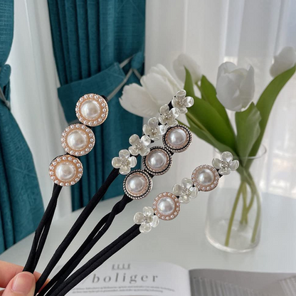 Eleganter, einfacher Perlen-Haarknoten-Maker 